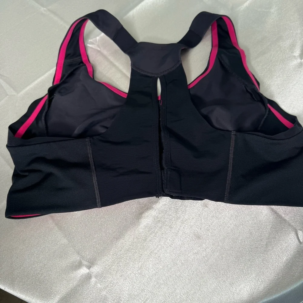 Under Armour Black and Pink High-Impact Sports Bra